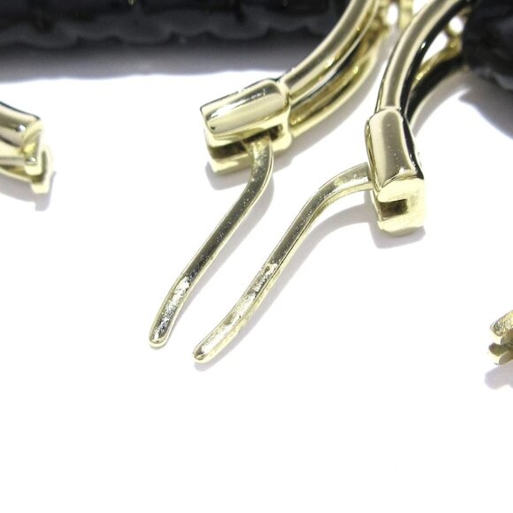 CHANEL Gold Black Hardware Resin Earrings 950-072625 - Picture 5 of 7